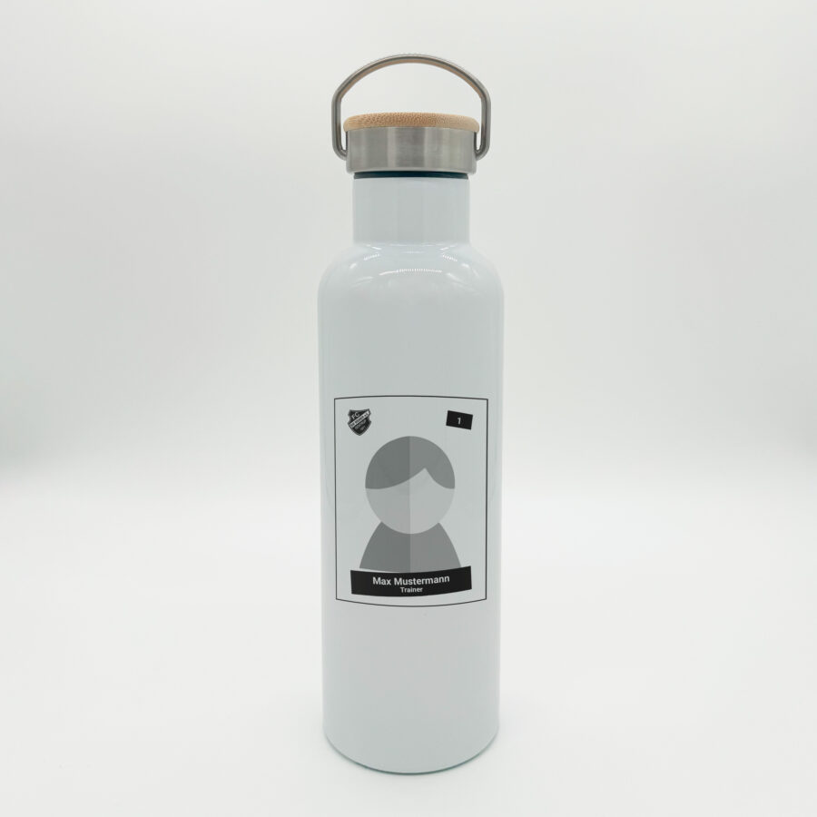 Trinkflasche mit Bambusdeckel – FC SW Weiner